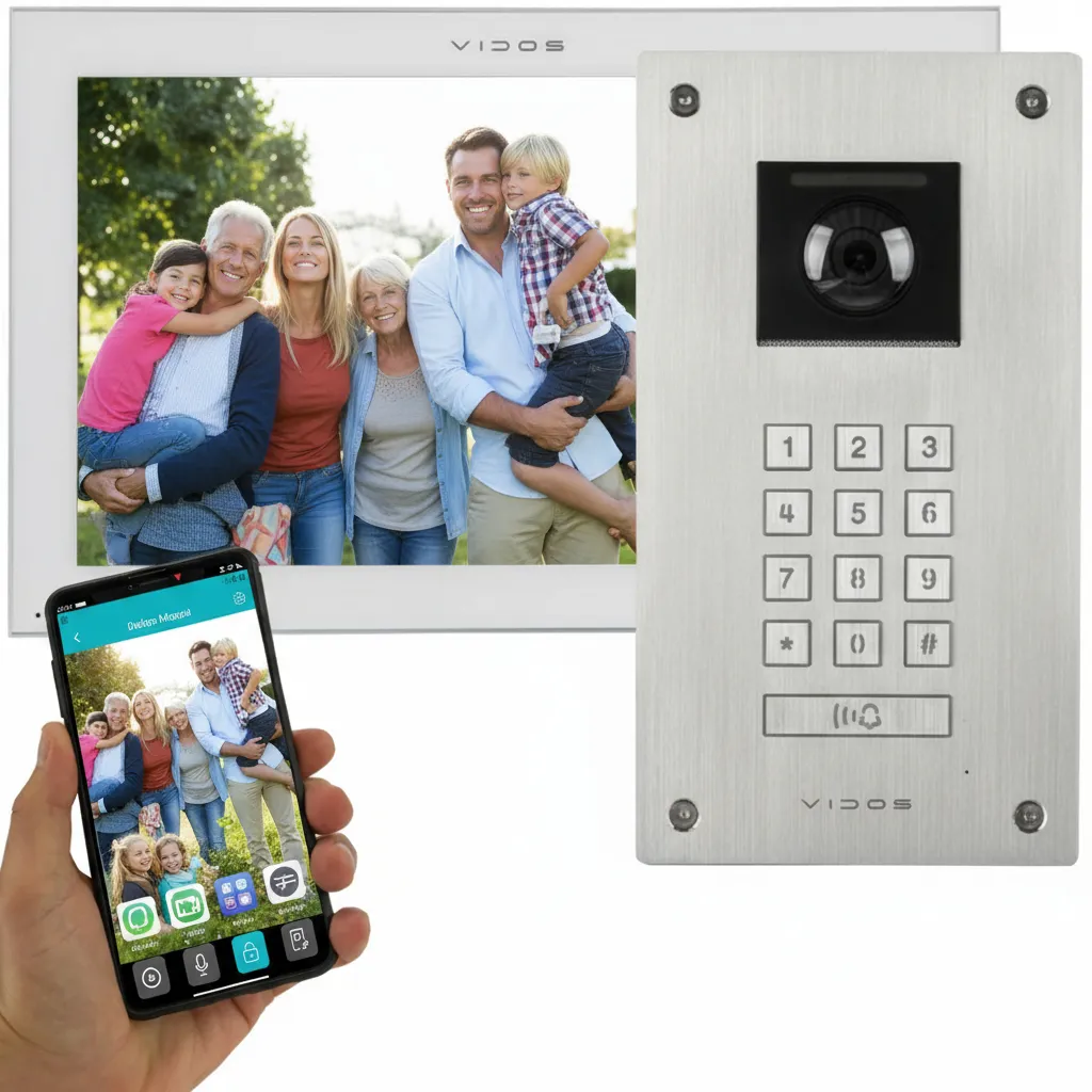 Wideodomofon podtynkowy Vidos Stacja S14D +  M14W-X WiFi Android