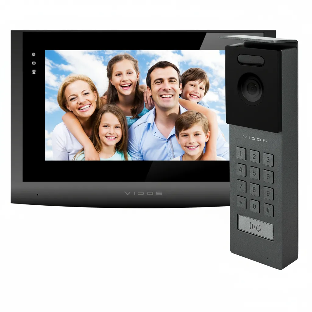 Wideodomofon Vidos 2IP 2 żyłowy 2 monitory WiFi M200B-X + Stacja S200 Szyfrator Kod QR