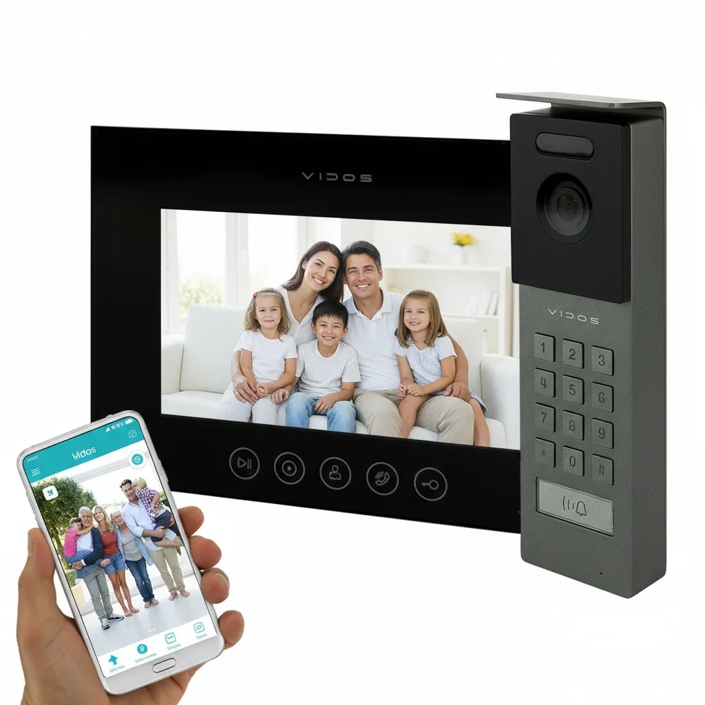 Wideodomofon 2IP 2 żyłowy Vidos M200B-X + S202 Android Podczerwień MicroSD