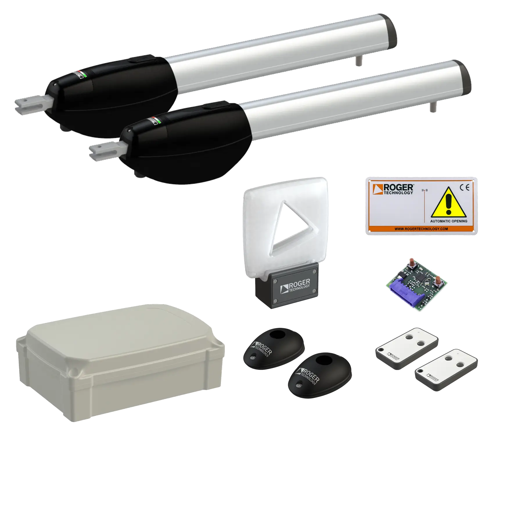 ROGER KIT BE20/211/HS/F   Zestaw do bram skrzydłowych 36V bezszczotkowy (Brushless) High Speed